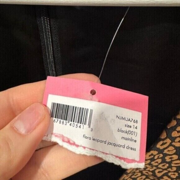 KATE SPADE - Flora Leopard Jacquard Dress- Size 14 - new with tags - Picture 7 of 12